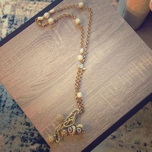 Vintage Miriam Haskell Ornate Gold Necklace